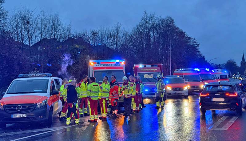Feuerwehr Gasalarm Dorsten-Feldmark Hindemithstraße Kindergarten Arche