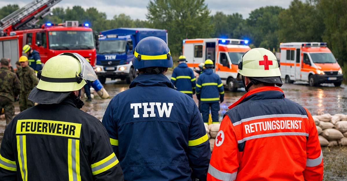 Katastrophenschutz Einsatzkräfte Hochwasser