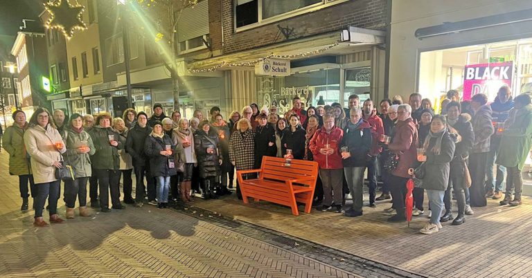 Orange Day Sitzbank Innenstadt Dorsten