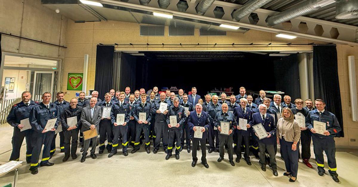 Alle Jubilare der Feuerwehr Dorsten