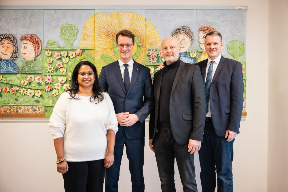 Ministerpräsident Hendrik Wüst besucht Haldenwangschule Dorsten
