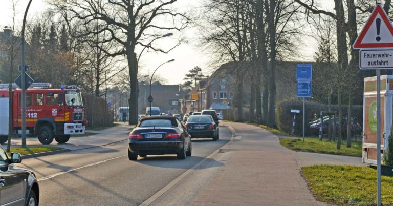 Bundesstraße B58 Dülmener Straße Wulfen Feuerwehr