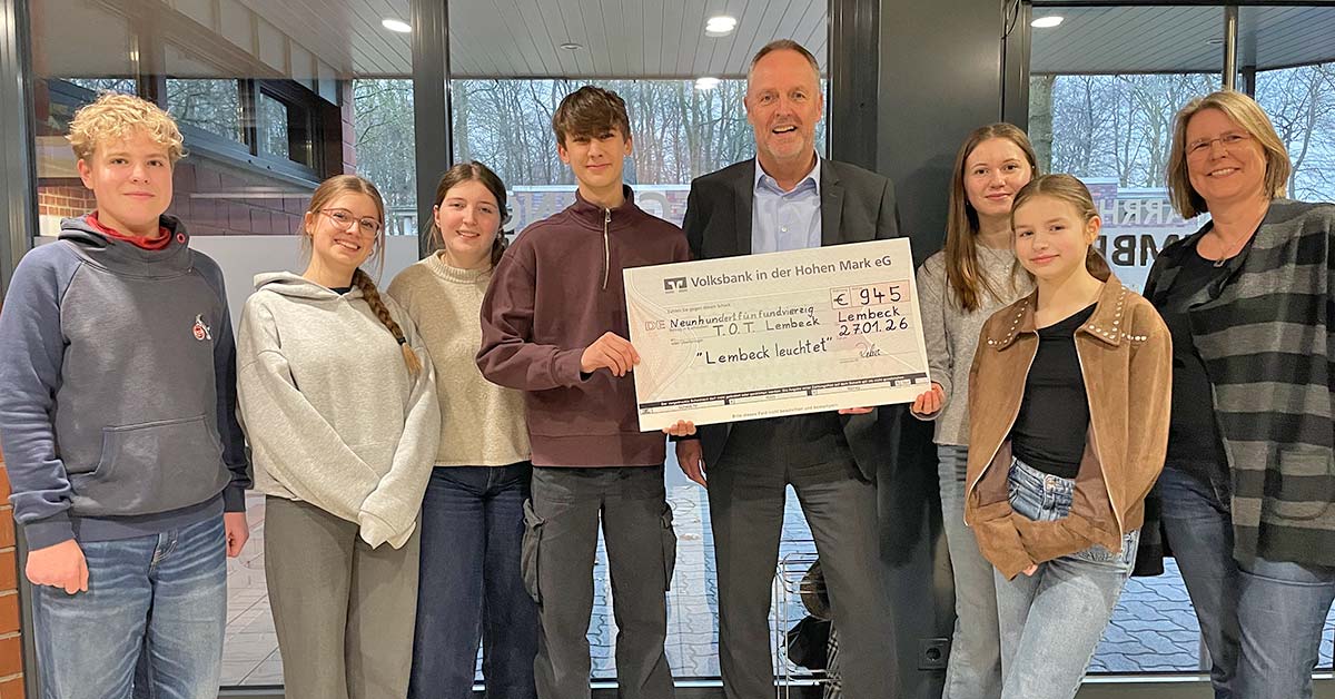 Spende Volksbank TOT Lembeck