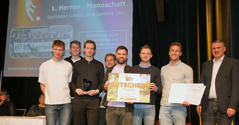 Gala des Sports 2025 in Dorsten: Verein des Jahres ist SV Schwarz-Weiß Lembeck