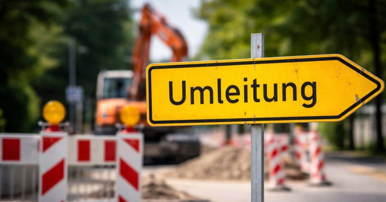 Baustelle Bauarbeiten Umleitung