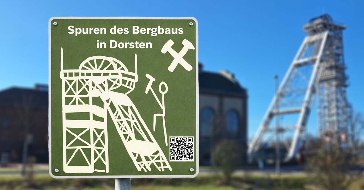 Bergbau Wanderweg Wegzeichen Fürst Leopold