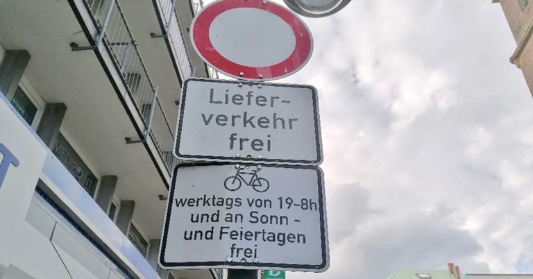 Radfahren Fußgängerzone Bottrop