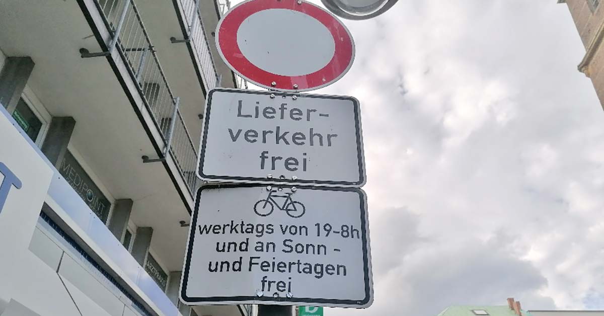 Radfahren Fußgängerzone Bottrop