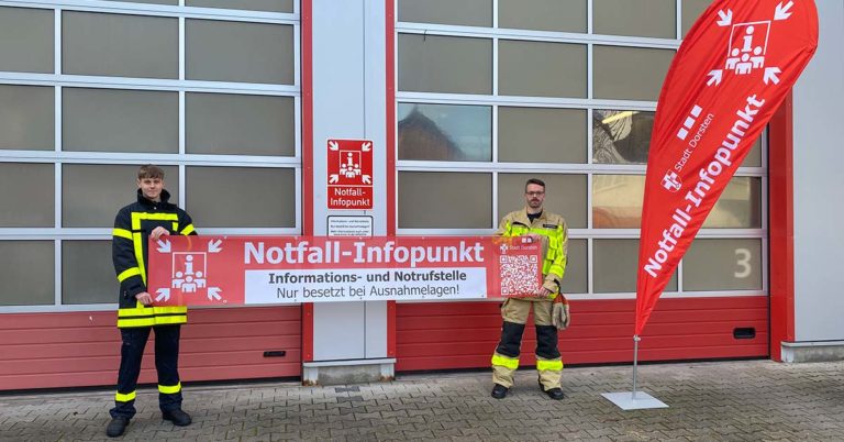 Notfall-Infopunkte Katastrophenschutz Feuerwehr Holsterhausen