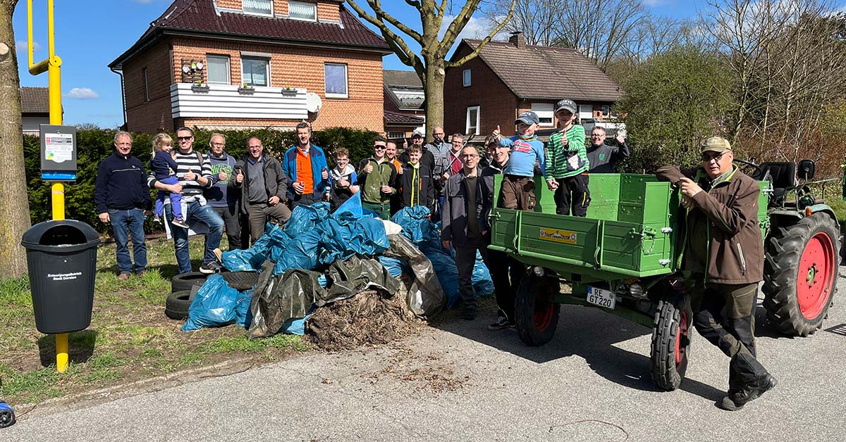 Schützenverein Dorf Hervest Müllsammelaktion Besentage