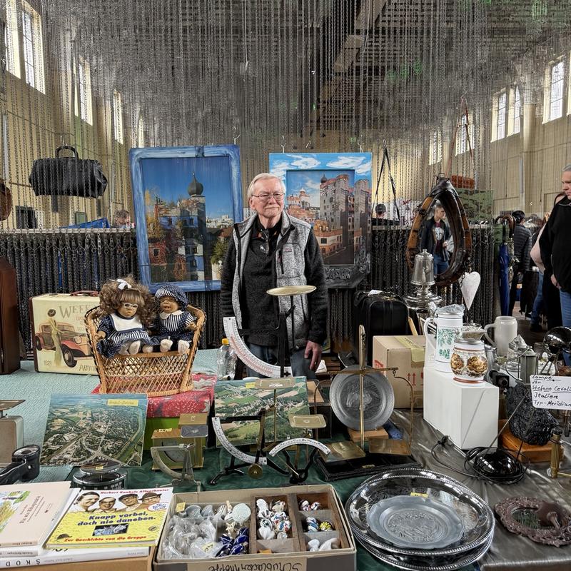 Dieter Stein auf dem Kumpelmarkt in Dorsten