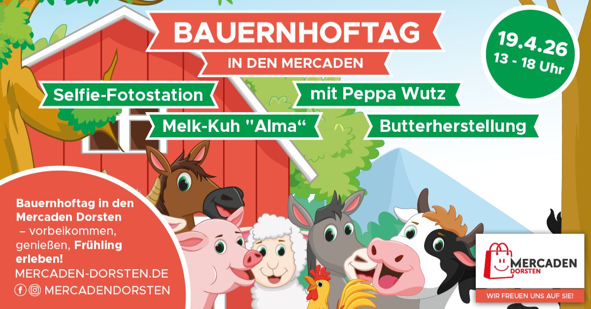 Am Sonntag, den 19. April, laden die Mercaden Dorsten von 13:00 bis 18:00 Uhr zu einem besonderen Einkaufserlebnis für die ganze Familie ein.