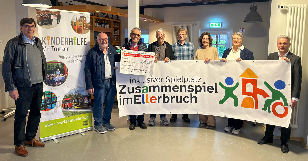 70.000 Spende vollinklusiver Spielplatz Ellerbruch