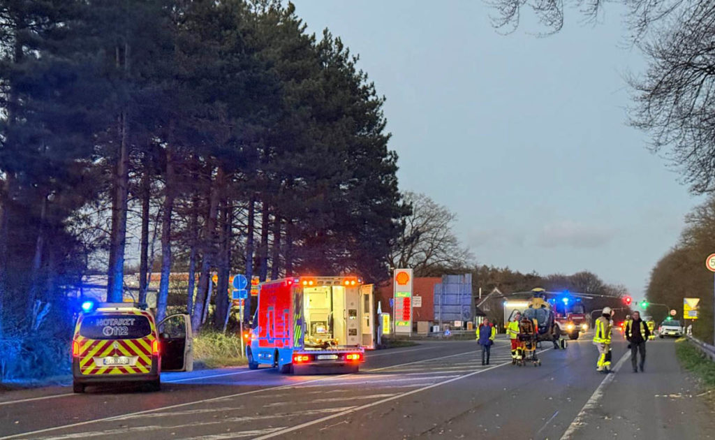 Unfall auf der B58 in Höhe Anschlussstelle A31 bei Dorsten