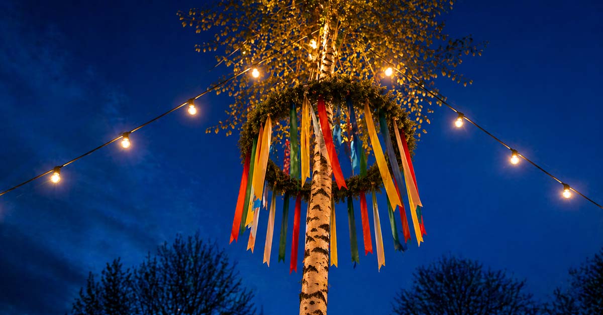 Tanz in den Mai Maifest Maibaum