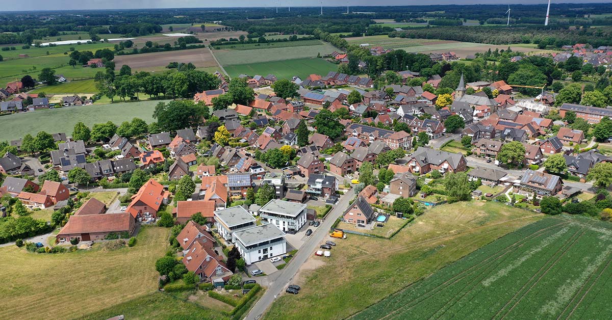 Rhade Luftbild Dorf