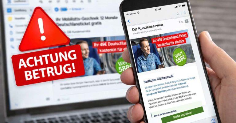 Spam Betrug Mail Deutschlandticket