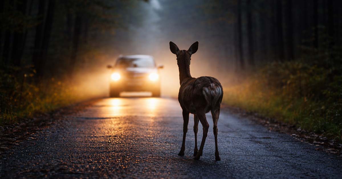 Wildunfall Wildwechsel Reh Strasse