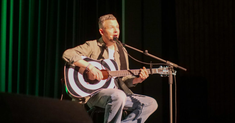 Tobias Mann in der Aula St Ursula