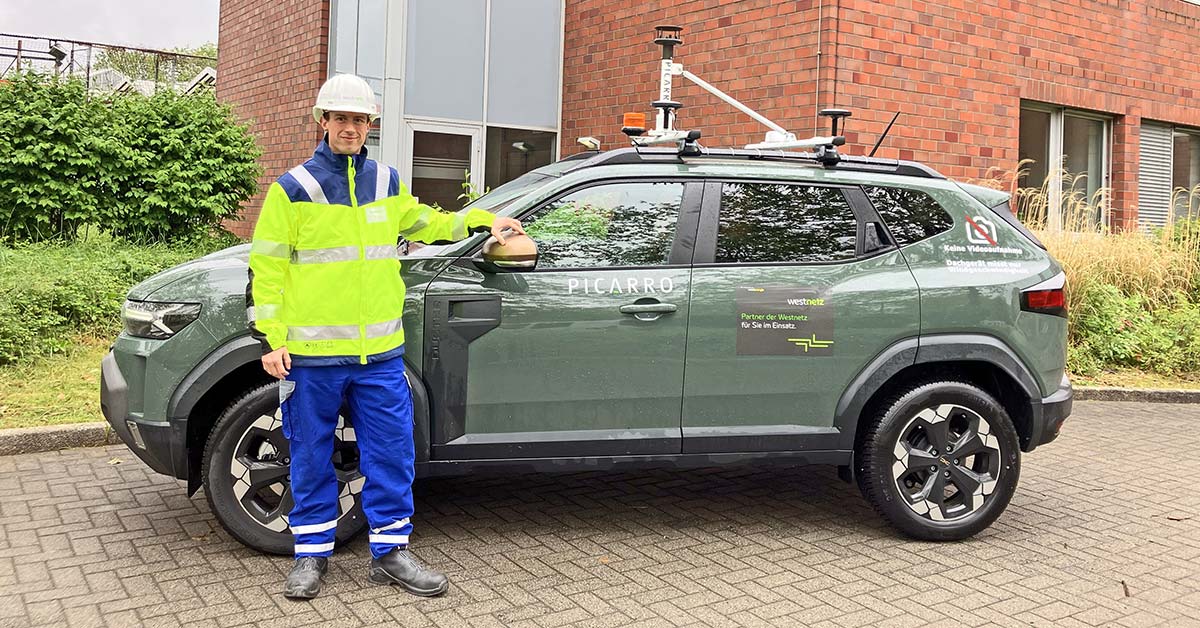 Spezialfahrzeug Westnetz Gasnetz Messung Methan