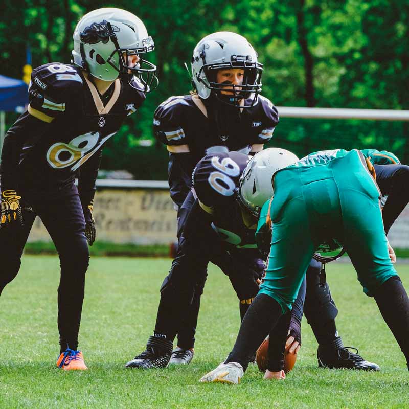 Jugendspieler beim American-Football-Turnier in Dorsten