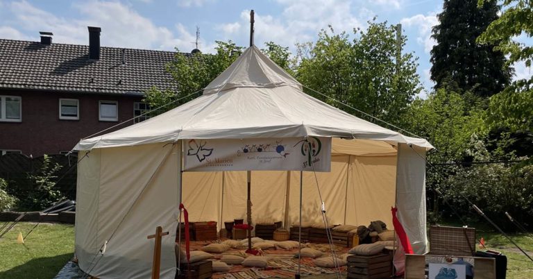 Das neue Erzählzelt des Kita-Verbunds St. Paulus in Dorsten-Hervest
