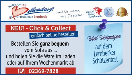 Anzeige Fleischerei Bellendorf Lembeck