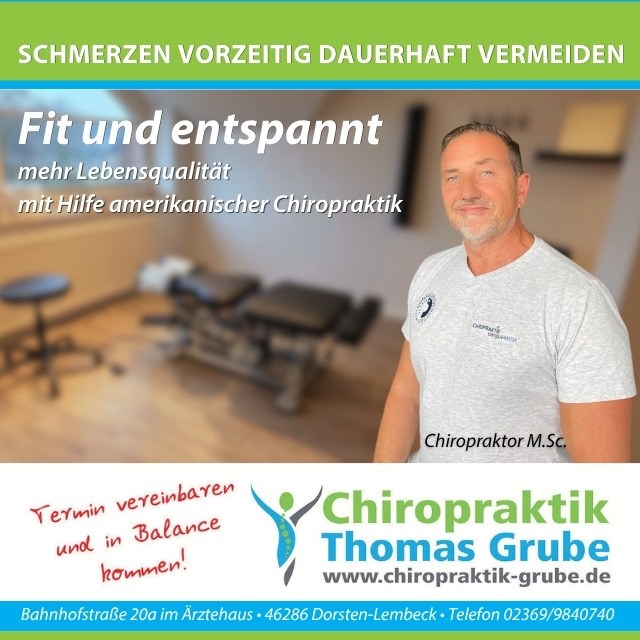 Anzeige Chiropraktik Grube
