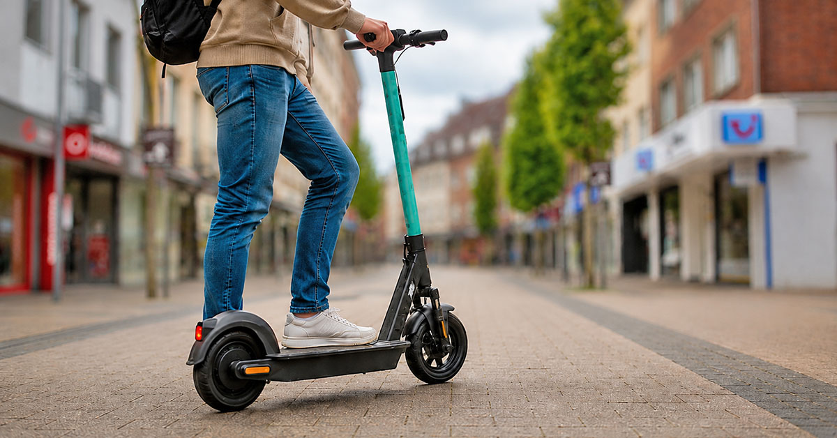 Elektroscooter in der Innenstadt