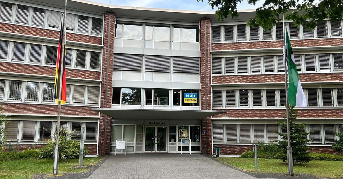 Flagge Halbmast Rathaus Dorsten
