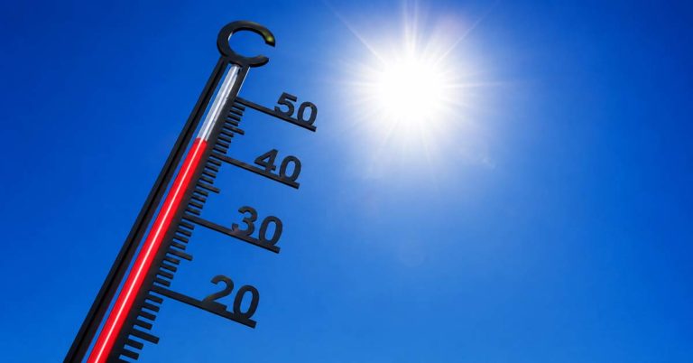 Hitze Sommer Warnung Thermometer