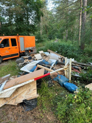 Illegale M&uuml;llentsorgung Dorsten Schutt Wald