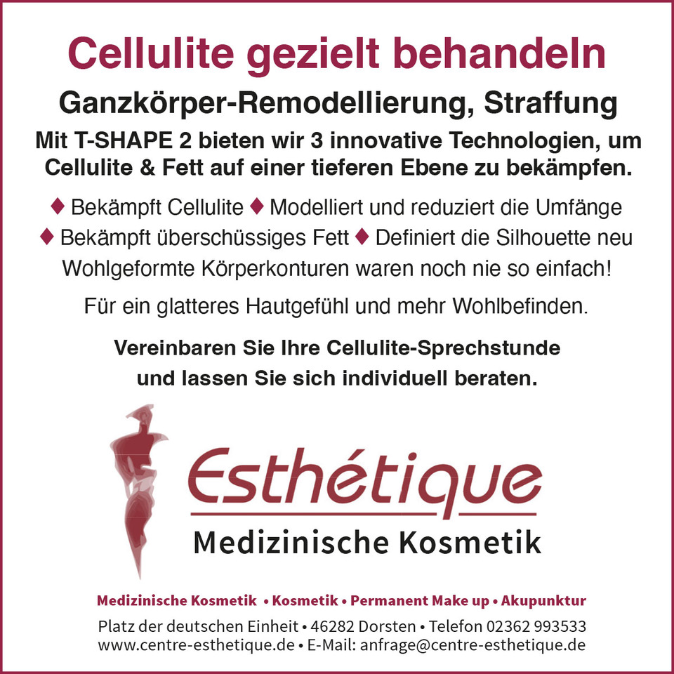 Anzeige Esthétique Medizinische Kosmetik in Dorsten