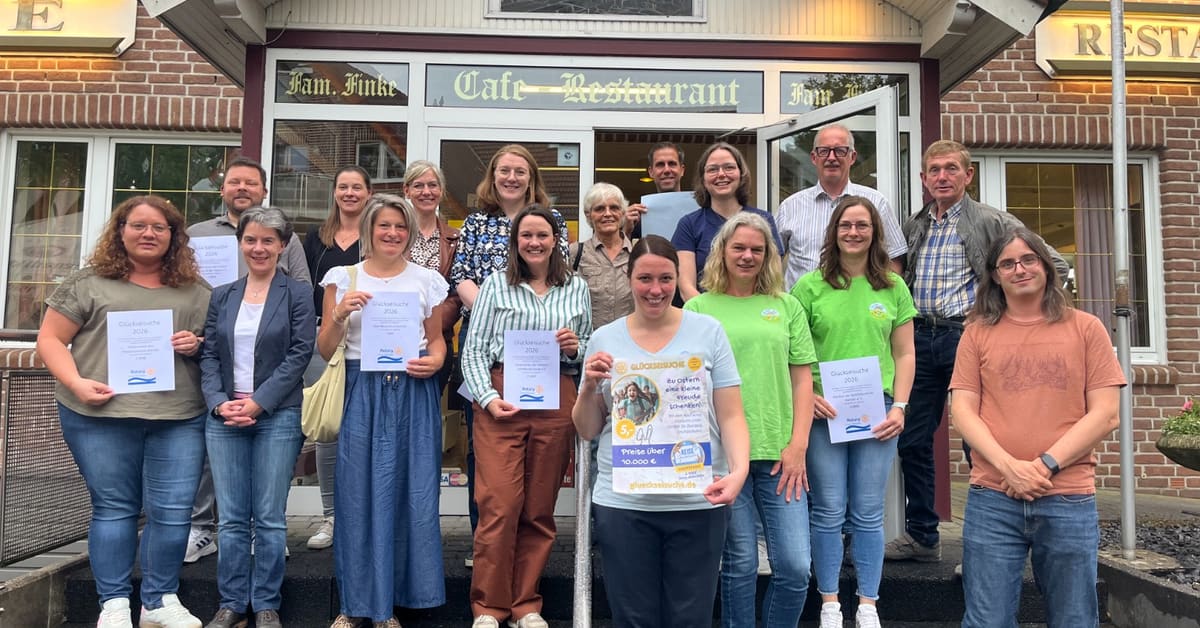 Vertreter des Rotary Club Dorsten und der Grundschulen bei der Glückseiaktion 2026