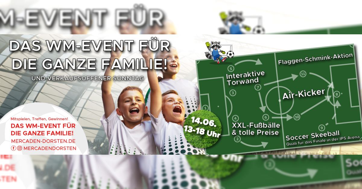 WM-Event für Familien in den Mercaden Dorsten mit Torwand, Air-Kicker und Soccer Skeeball