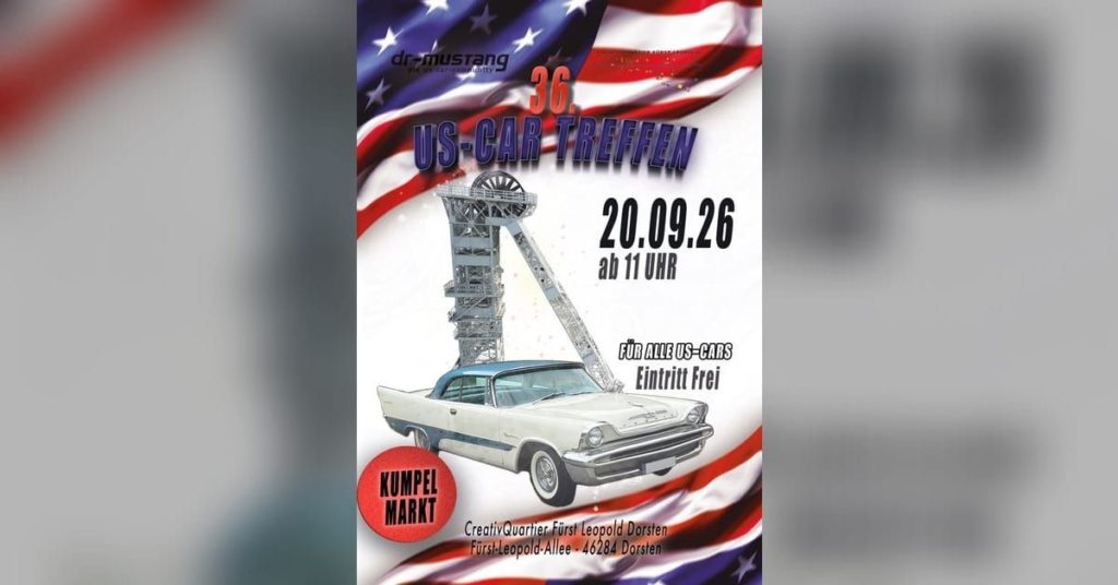 Titelbild zur Veranstaltung US-Car Treffen im CreativQuartier Fürst Leopold Dorsten