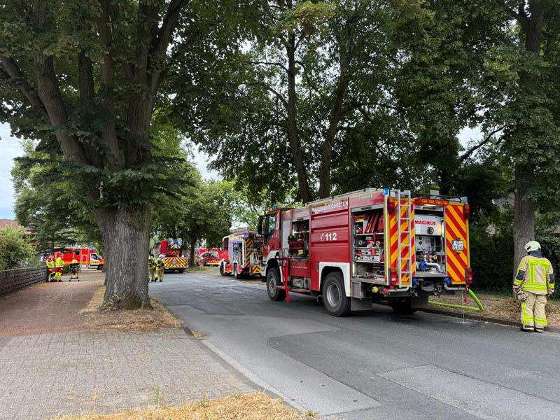 Einsatz Feuerwehr Dorsten Marienstraße 6 Juli 2026 Gewerbebrand