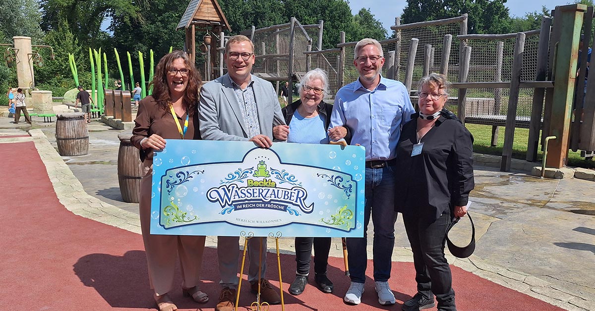 Schloss Beck Eröffnung Wasserspielplatz Beckis Wasserzauvber