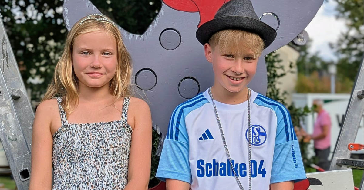 Kinderschützenpaar St. Marien mit Königin Sina Sender und König Lennard Huffmann