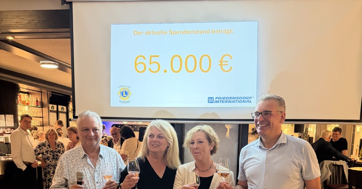Spendenstand von 65.000 Euro bei den Lions Golfmeisterschaften zugunsten des Friedensdorfs International