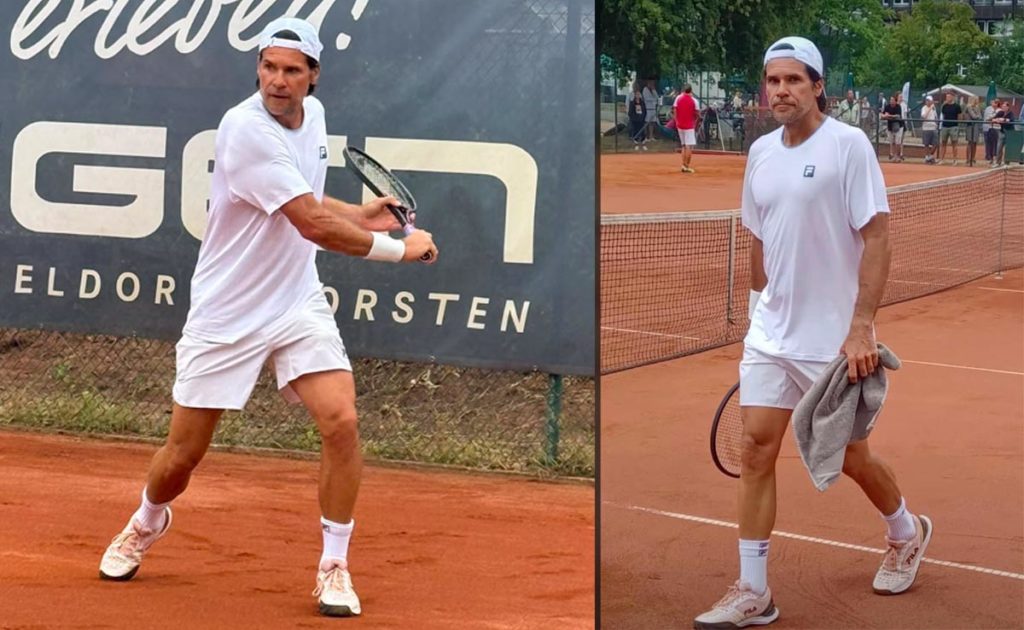 Tommy Haas beim Finale der Herren 30 auf der Anlage des TC Jüntgen.